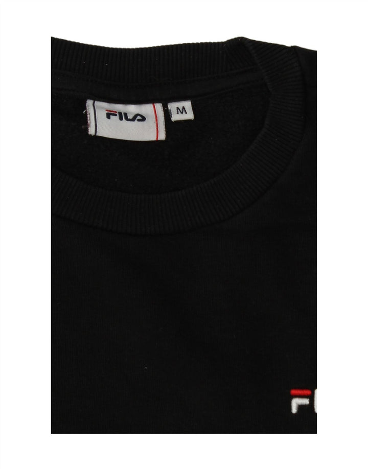 FILA Mens Sweatshirt Jumper Medium Black Cotton