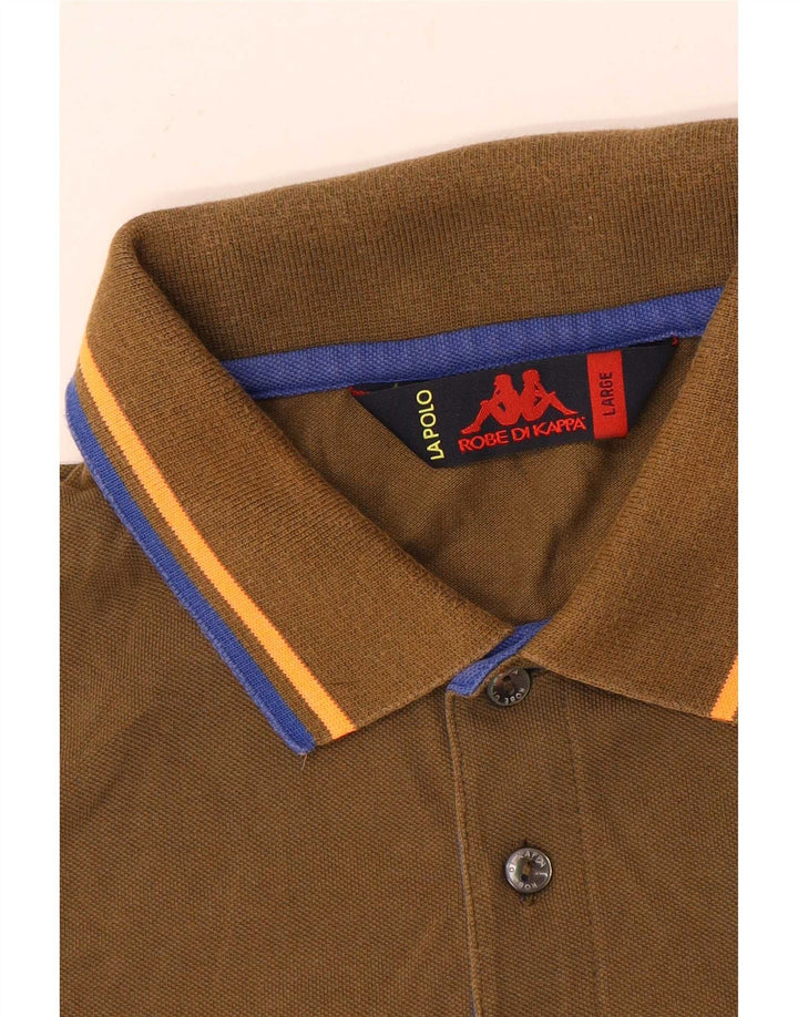 Męska koszulka polo Kappa, duża, khaki