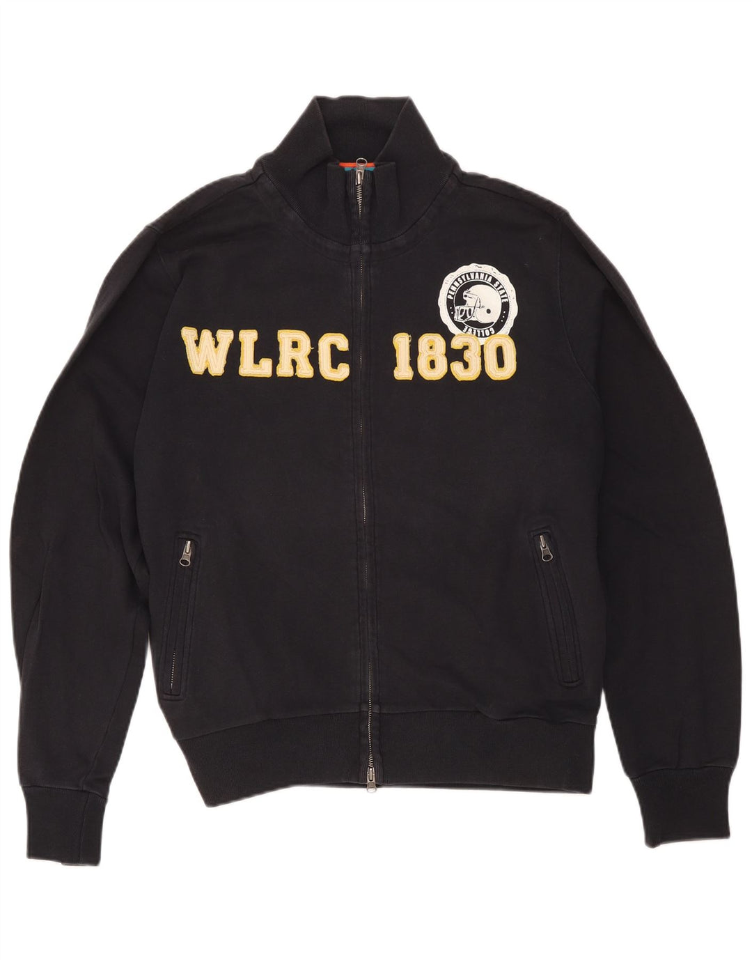Męska kurtka dresowa Woolrich Graphic, średnia czarna, bawełniana