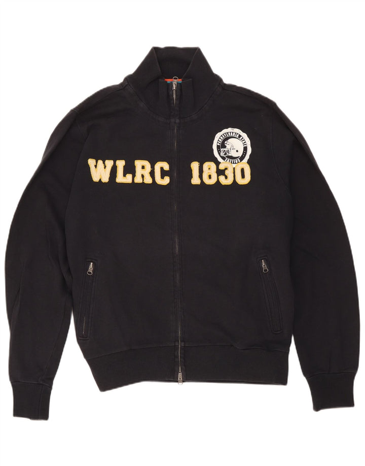 Męska kurtka dresowa Woolrich Graphic, średnia czarna, bawełniana