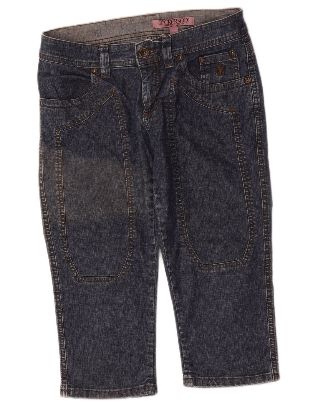 Damskie spodenki jeansowe Jeckerson Bermudy W27 Małe niebieskie bawełniane