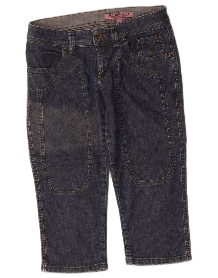 Damskie spodenki jeansowe Jeckerson Bermudy W27 Małe niebieskie bawełniane