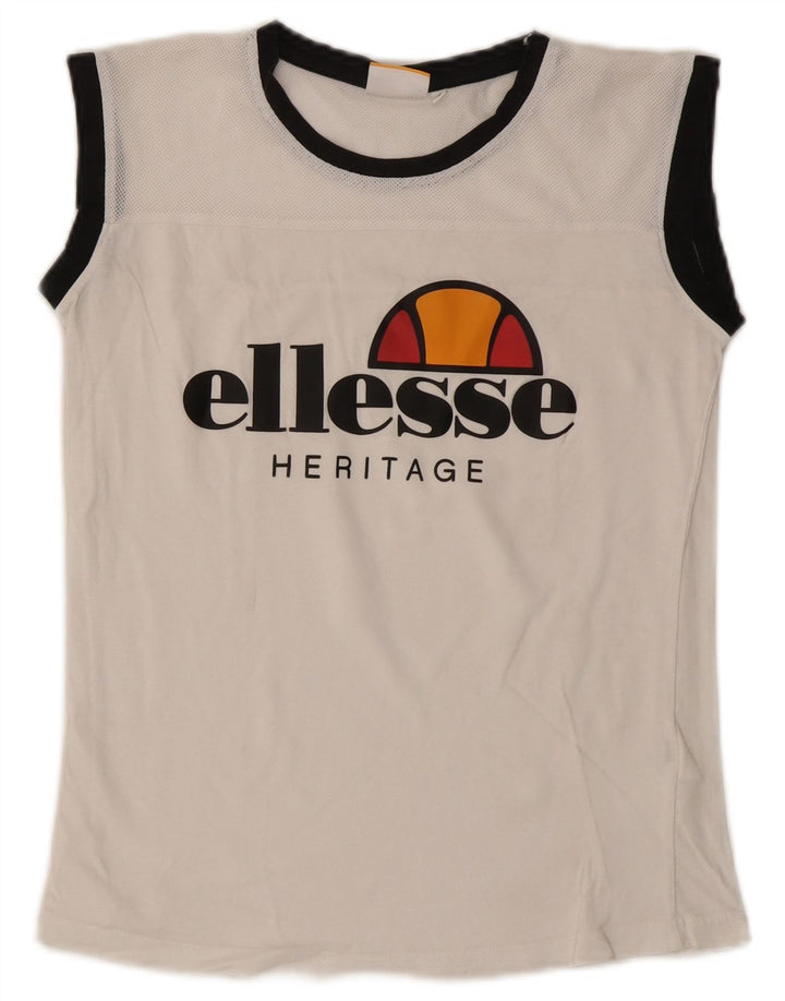 Damska kamizelka graficzna Ellesse Top UK 10 Small White