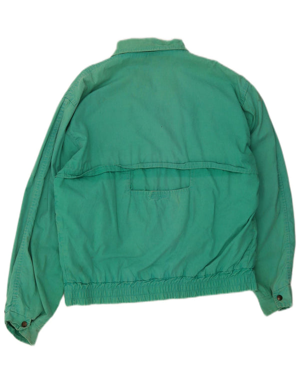 POP 84 Mens Bomber Jacket IT 42 XL Green Cotton