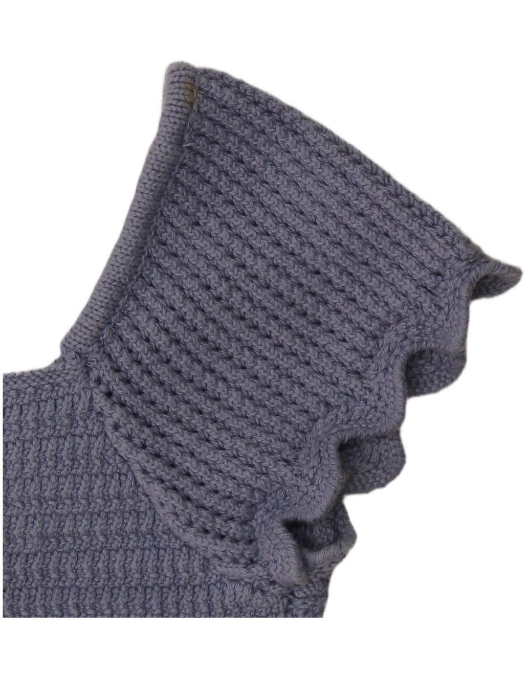 Damski dzianinowy krótki top Zara UK 8, mały niebieski