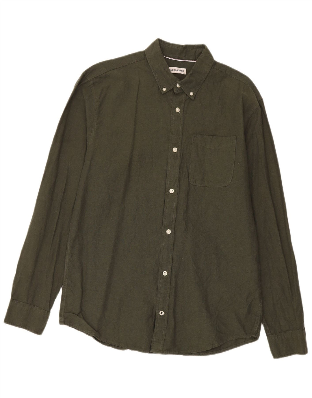 Koszula męska Jack & Jones, duża, bawełniana khaki