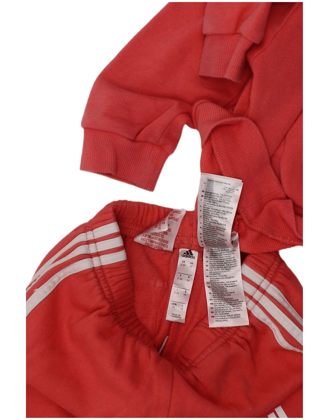 Dres dziewczęcy ADIDAS Graphic, pełny, 2-3 lata, czerwony, bawełniany