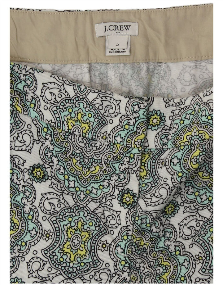 Damskie spodenki chino J. CREW US 2 XS W28, wielokolorowa bawełna Paisley