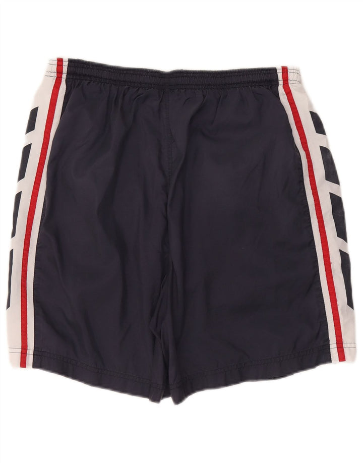 PUMA Mens Graphic Swimming Shorts Medium  Navy Blue Colourblock Polyester