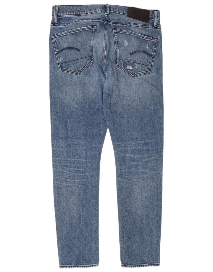 Męskie jeansy G-Star 3301 w trudnej sytuacji W33 L32 Niebieska bawełna
