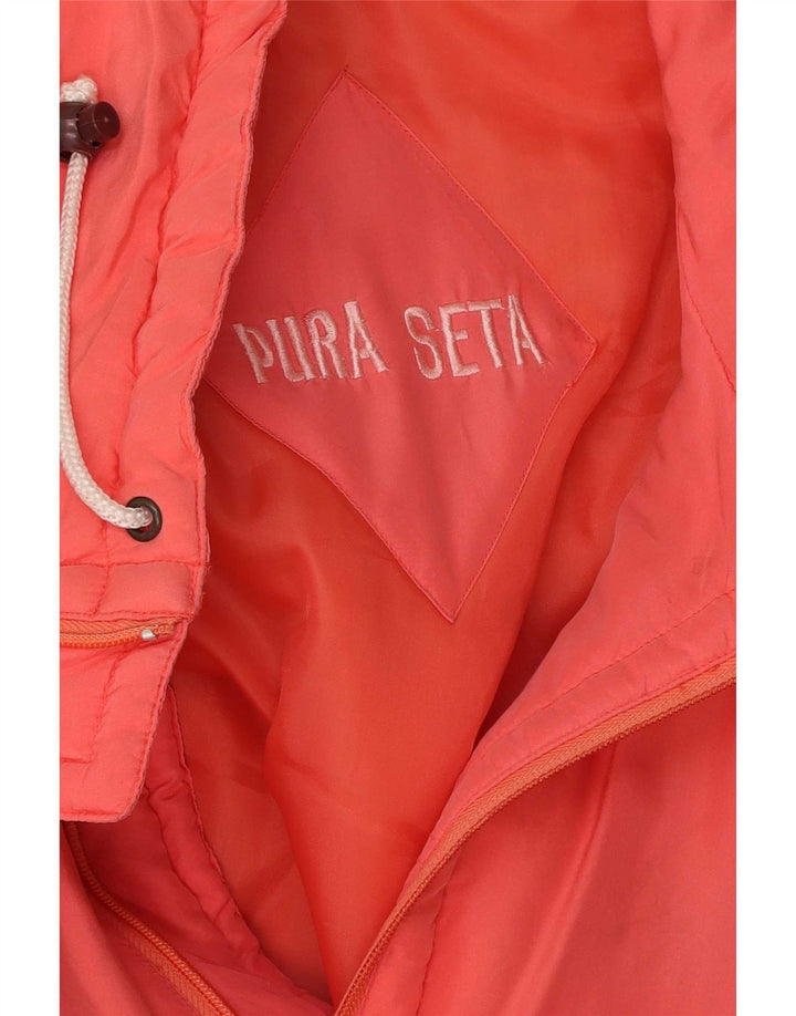 Damska kurtka wiatrówka Vintage UK 18 XL Różowy jedwab