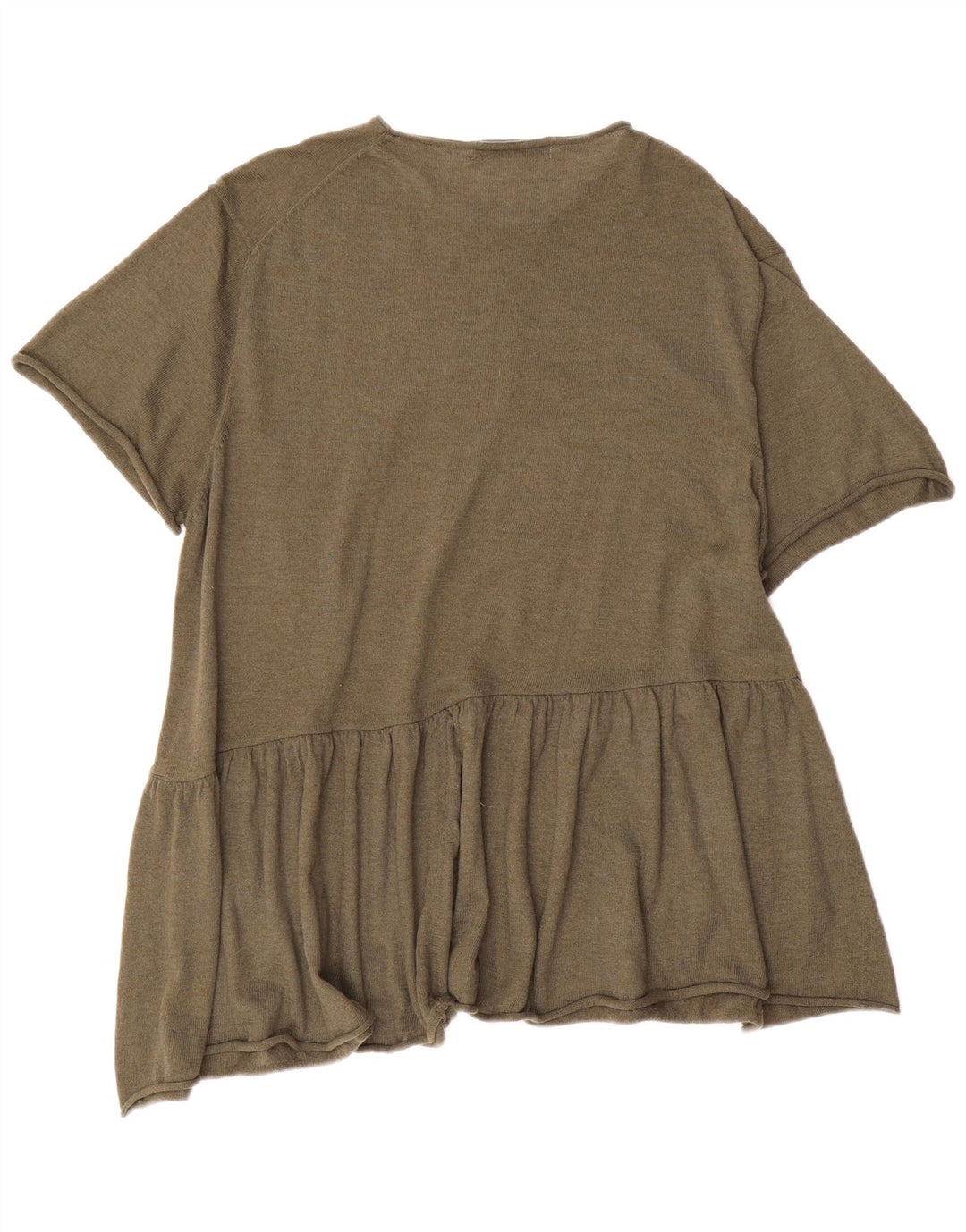 Damska sukienka oversize z krótkim rękawem ZARA UK 14, średni khaki