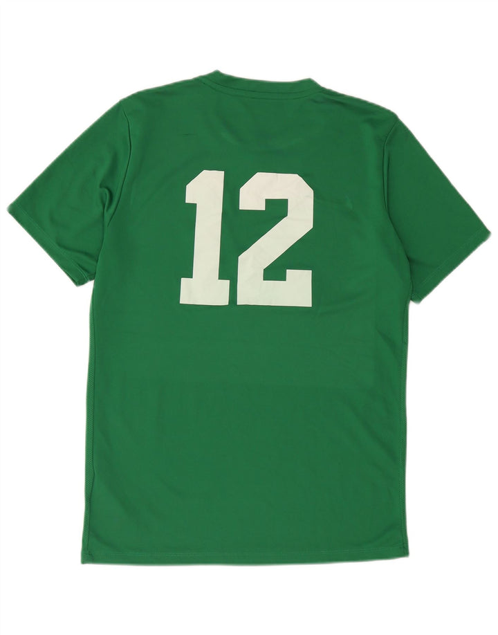 Męski T-shirt z grafiką Nike Dri Fit, średni zielony poliester
