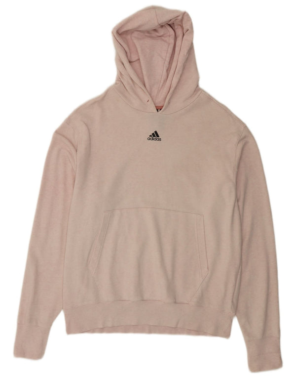 Męski sweter z kapturem ADIDAS, duży, różowy, bawełniany