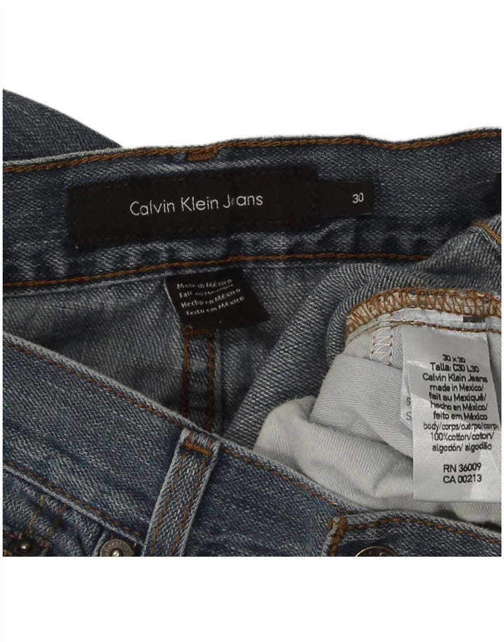 Damskie proste dżinsy Calvin Klein W30 L30 Niebieskie bawełniane