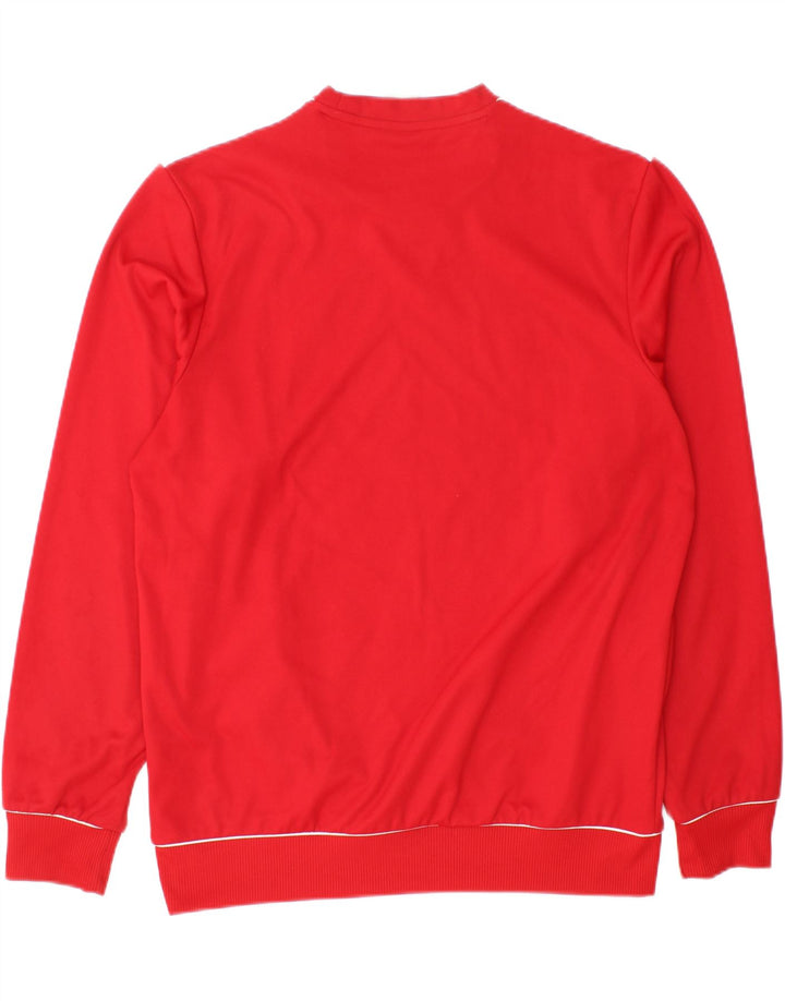 ADIDAS Mens Climawarm Sweatshirt Jumper UK 42/44 Large Red Polyester Vintage Adidas and Second-Hand Adidas from Messina Hembry 