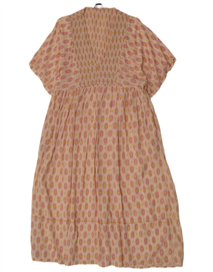 Sukienka damska Kaftan Zara UK 12 Średnia złamana biel Ikat wiskoza