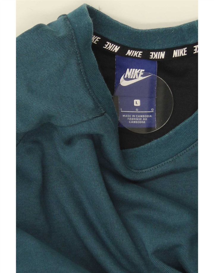 Męska bluza dresowa Nike, duża, niebieska, z blokami kolorów