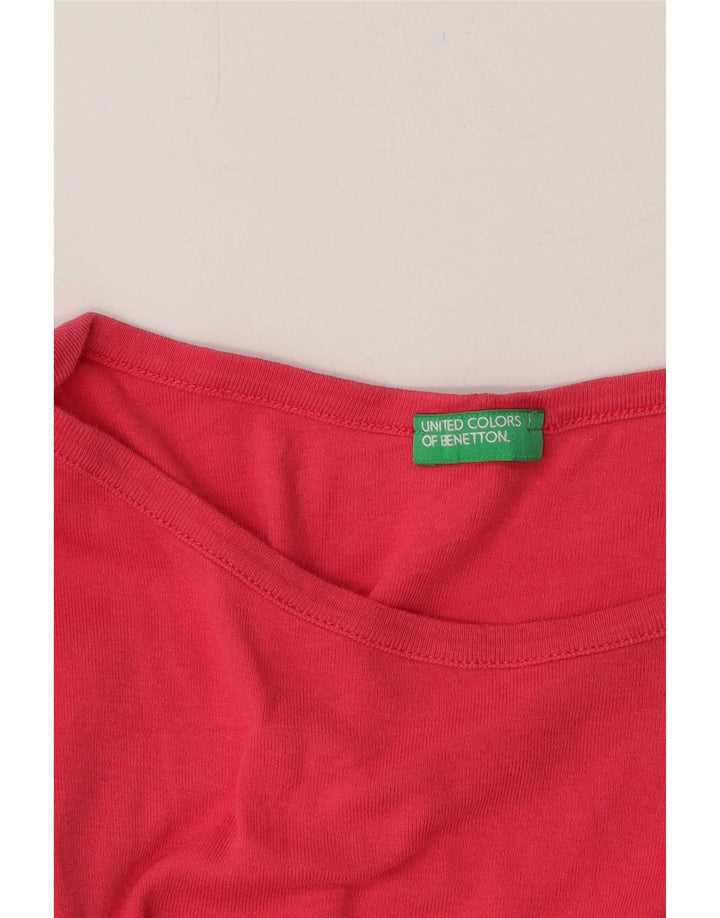 Top damski Benetton z długim rękawem UK 12, średni róż