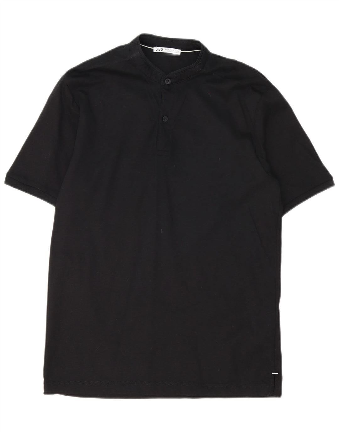 Męska koszulka polo Zara, mała, czarna, bawełniana