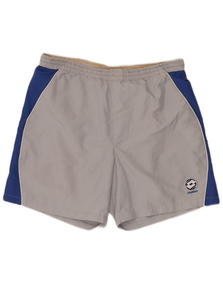 Męskie spodenki sportowe LOTTO UK 38/40, poliester w kolorze średnioszarym