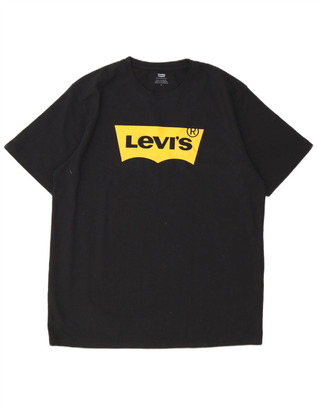 Męski T-shirt z grafiką LEVI'S Top XL, czarna bawełna