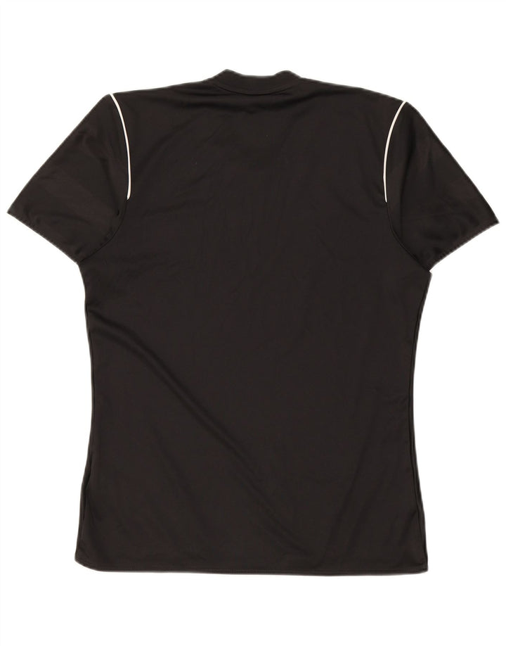 Męski T-shirt ADIDAS Climalite z grafiką, mały, czarny poliester w paski