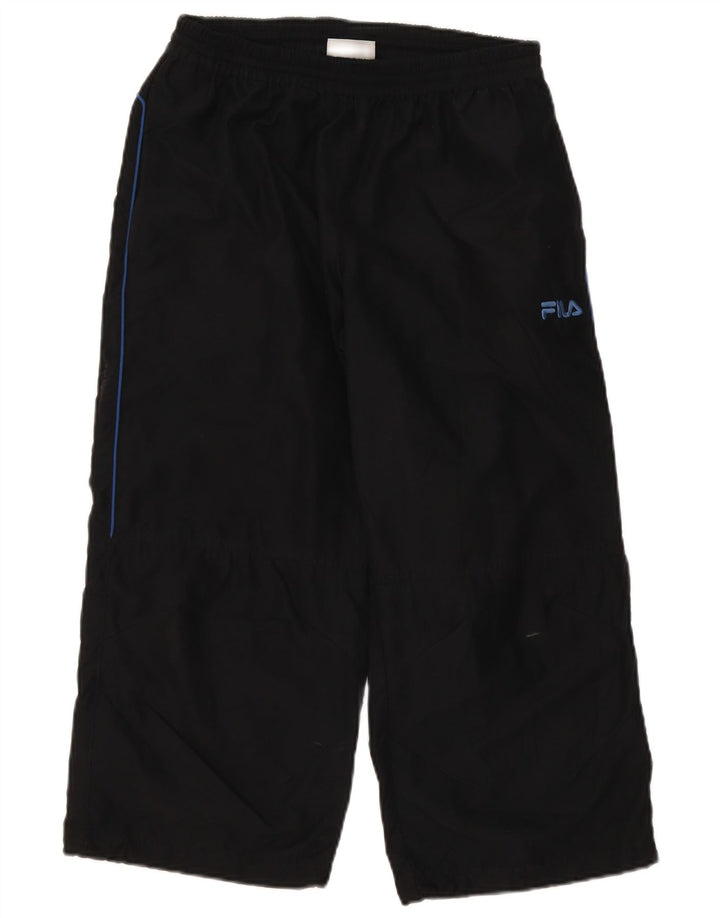 Damskie spodnie dresowe Fila Capri UK 14, duże, czarne, poliestrowe