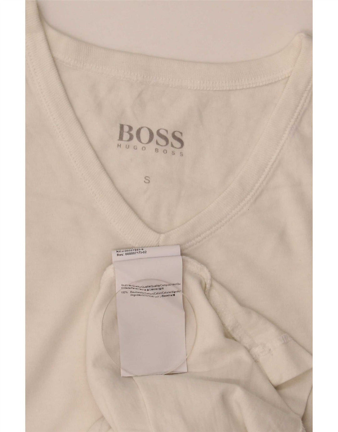 T-shirt męski Hugo Boss, mały, biały, bawełniany