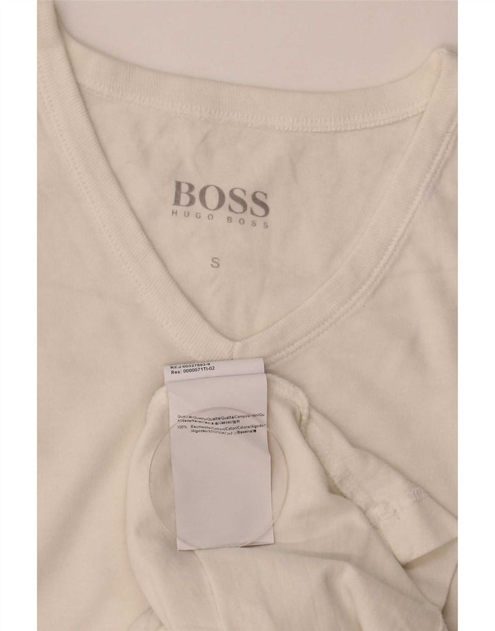 T-shirt męski Hugo Boss, mały, biały, bawełniany