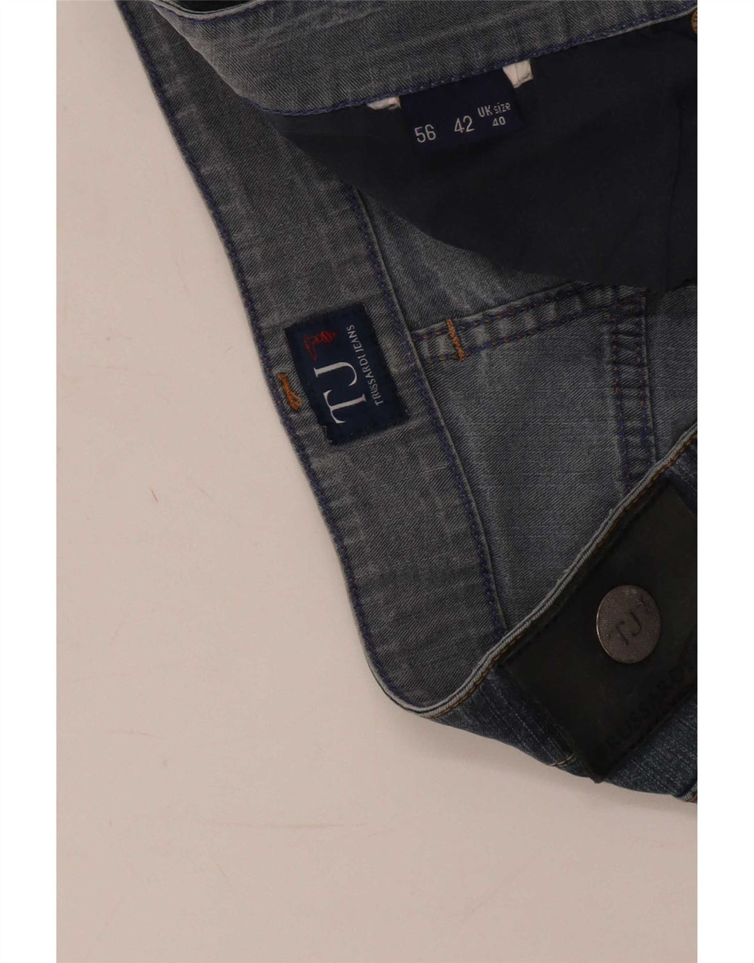 Męskie proste dżinsy Trussardi W40 L29 niebieskie