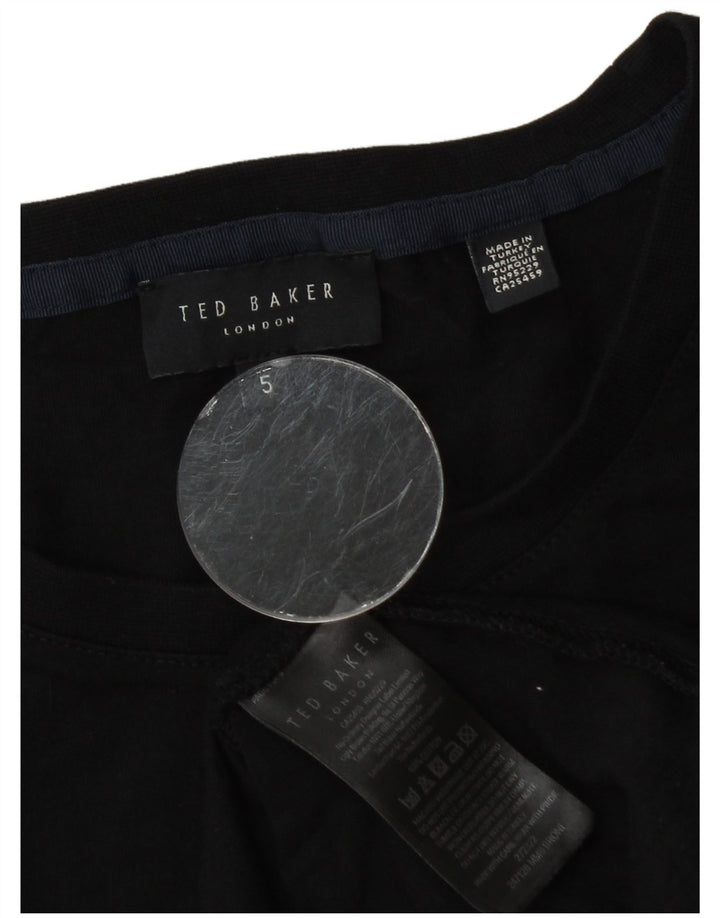 Męska koszulka z grafiką Ted Baker, rozmiar 5 XL, czarna, bawełniana