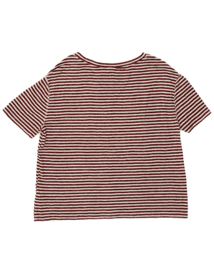 T-shirt damski Marks & Spencer Top UK 12, wiskoza w średnie czerwone paski