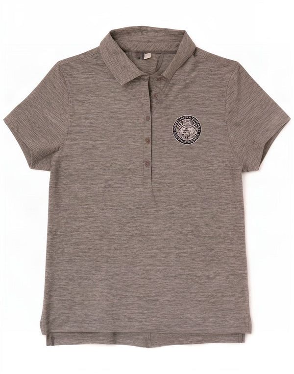 Damska koszulka polo Under Armour Heat Gear UK 14, duża, szara, nakrapiana, poliester