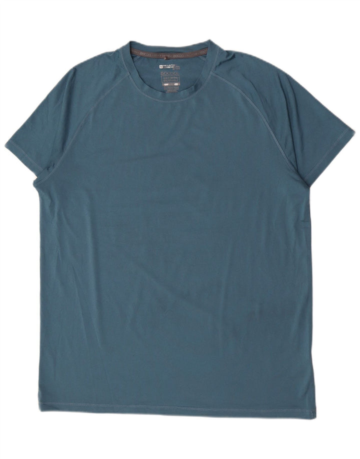 T-shirt męski Mountain Warehouse, top XL, niebieski, poliester