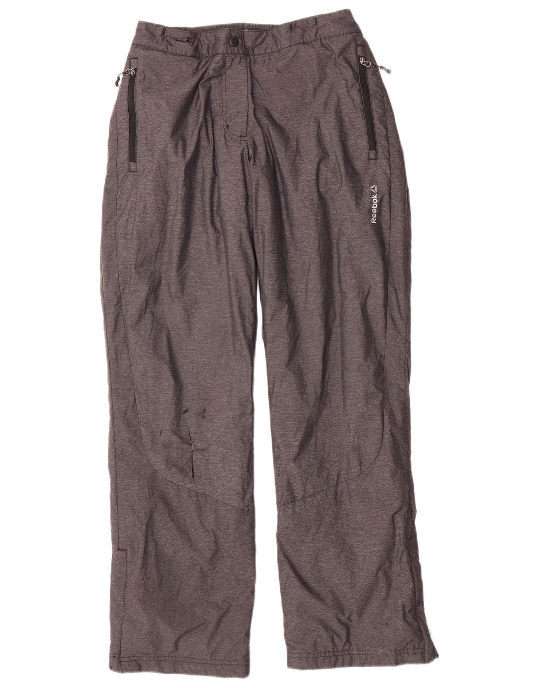 Damskie spodnie wiatrówkowe REEBOK UK 12/14 Średni szary nylon