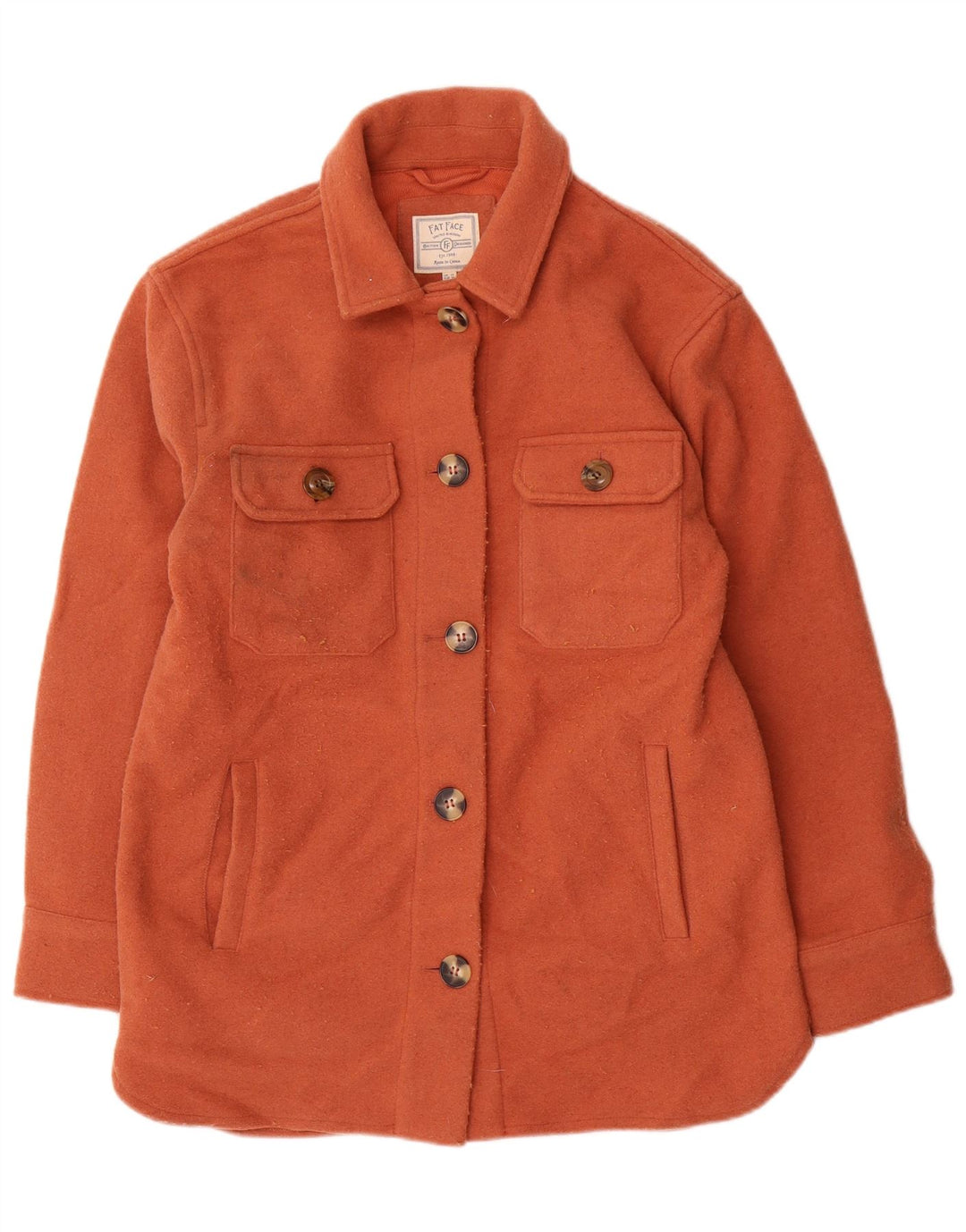 Damska kurtka oversize Fat Face UK 10, mała, pomarańczowa, poliester