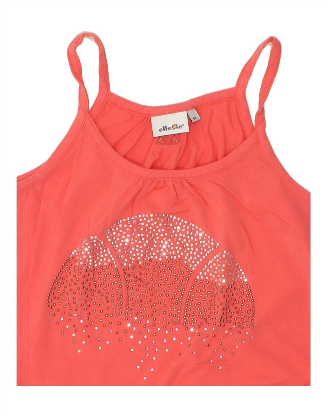ELLESSE Womens Graphic Cami Top UK 12 Medium Pink Cotton Vintage Ellesse and Second-Hand Ellesse from Messina Hembry 