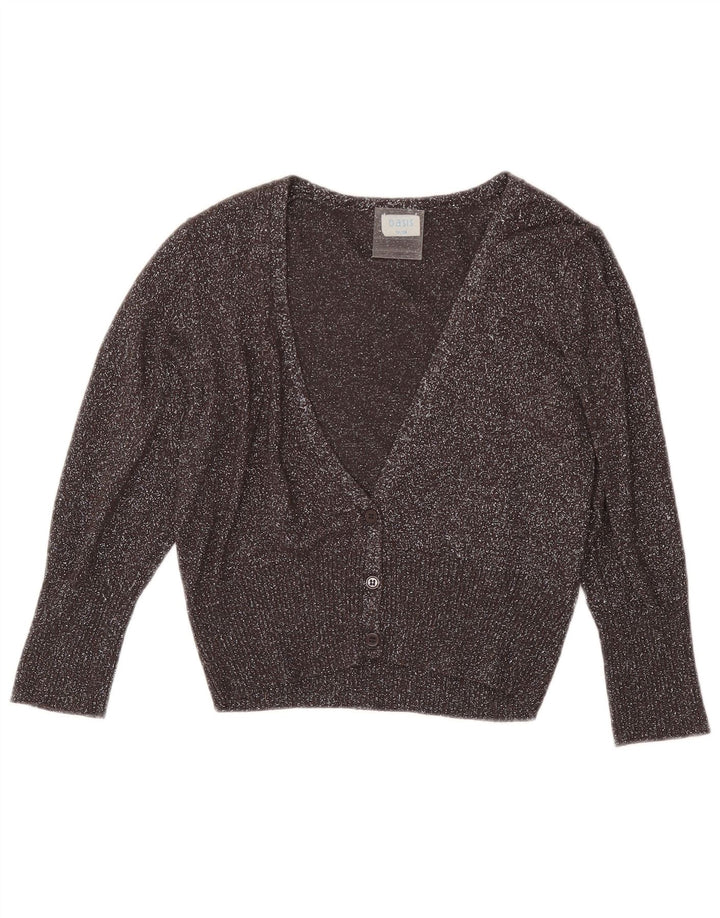 Sweter damski Oasis Crop Cardigan UK 12 Średni szary, nakrapiany wiskoza