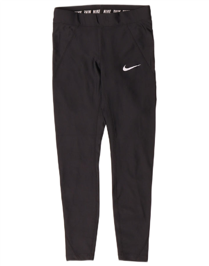 Damskie legginsy Nike Dri Fit UK 8, małe, czarne, poliestrowe