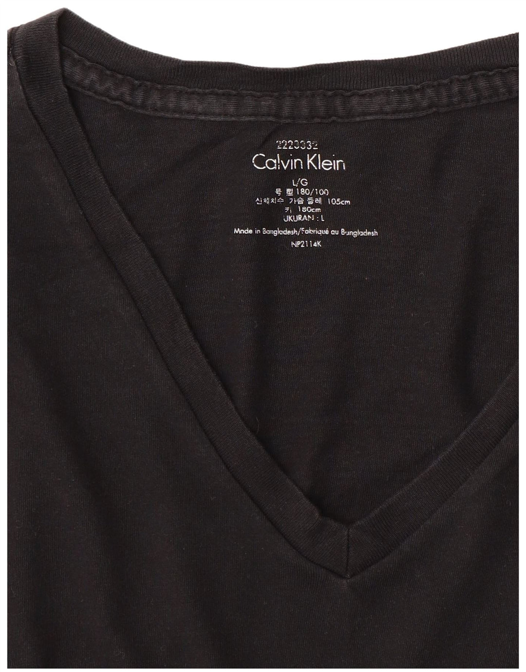 Męski T-shirt CALVIN KLEIN, duży, czarny