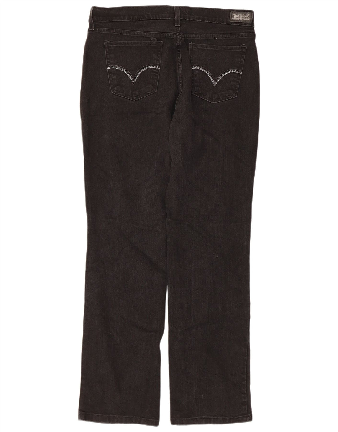Damskie jeansy Levi's 505 Straight W31 L32 Czarne bawełniane