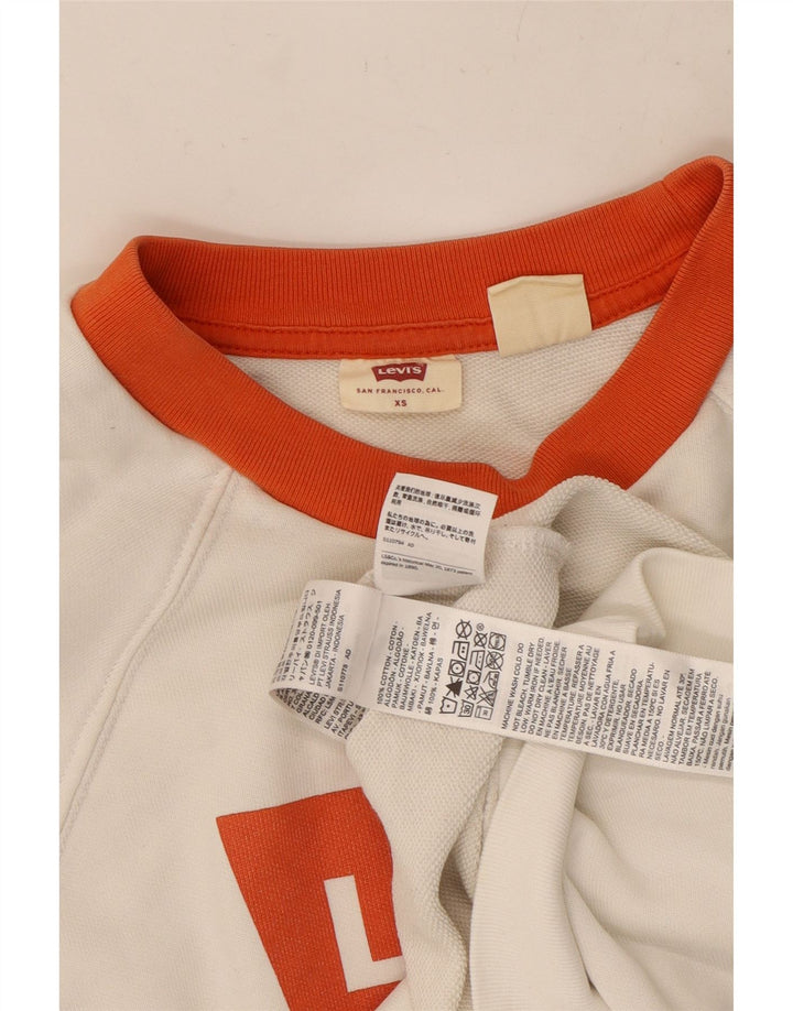 Damska bluza oversize z grafiką LEVI'S UK 6 XS w kolorze białym