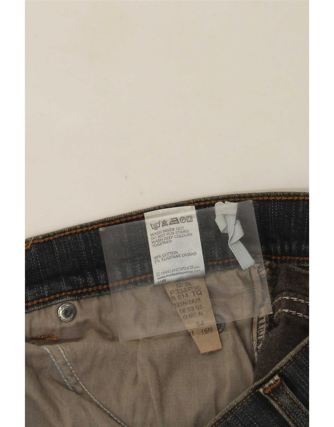 Marks & Spencer Damskie jeansy Bootcut UK 16 duże W32 L31 Niebieska bawełna