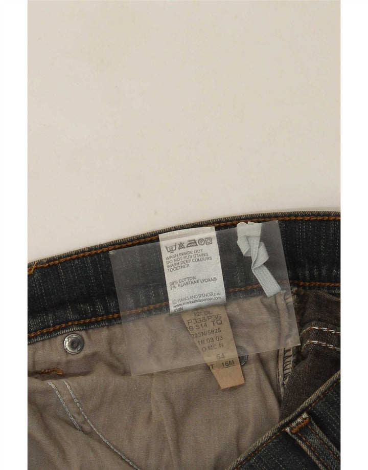 Marks & Spencer Damskie jeansy Bootcut UK 16 duże W32 L31 Niebieska bawełna