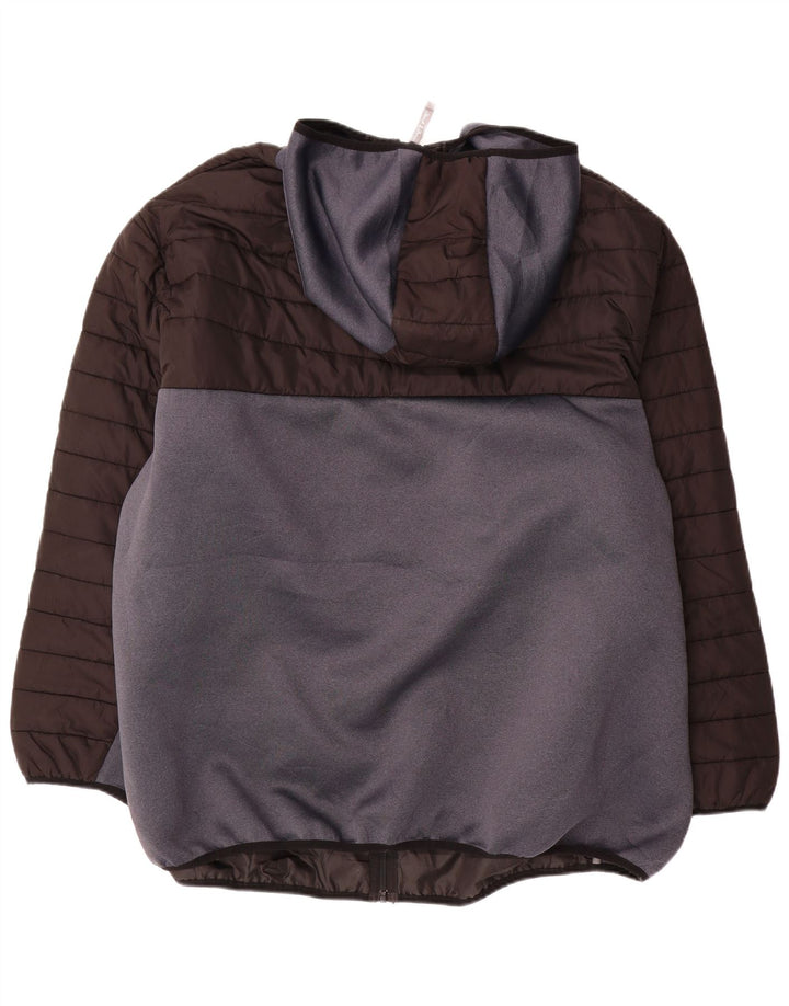 Męska ocieplana kurtka z kapturem Jack & Jones UK 46 3XL Czarny poliester