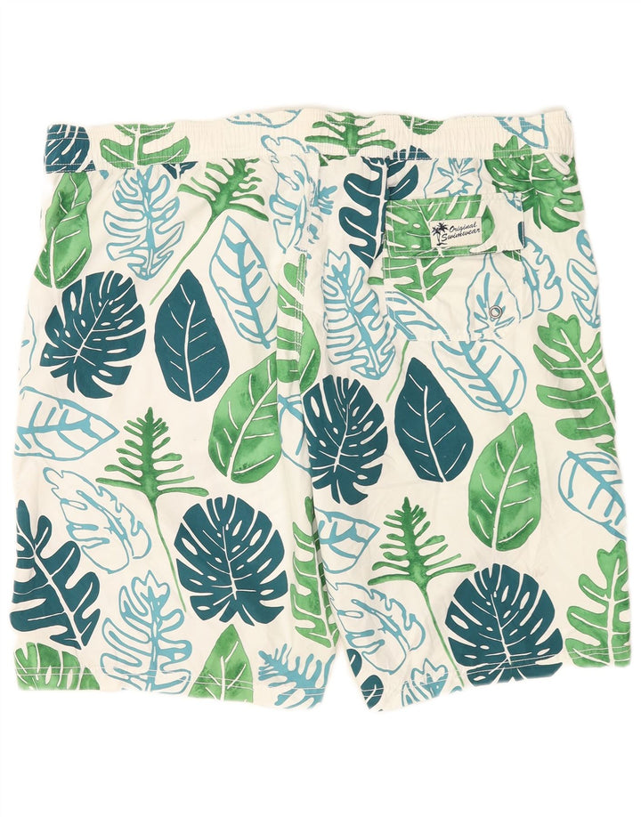 Męskie spodenki kąpielowe Marks & Spencer Blue Harbor 2XL w białe kwiaty