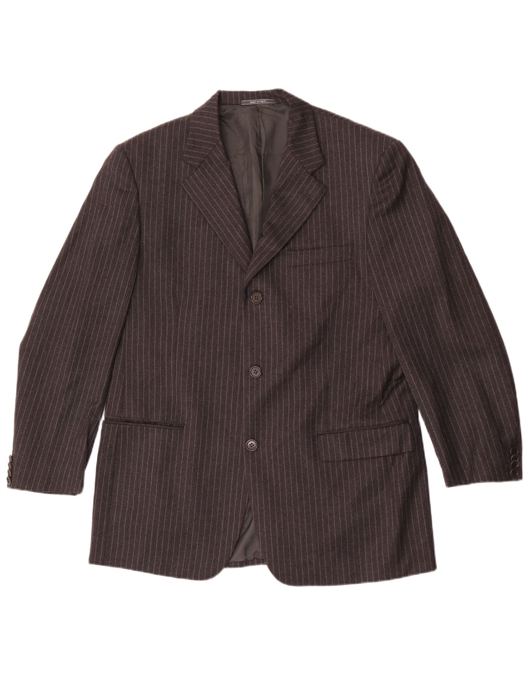 Cerruti 1881 Męska marynarka zapinana na 3 guziki IT 52 XL Szara wełna w paski