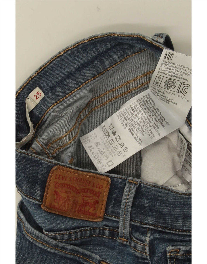 Damskie jeansy Levi's Super Skinny W25 L32 Niebieskie bawełniane