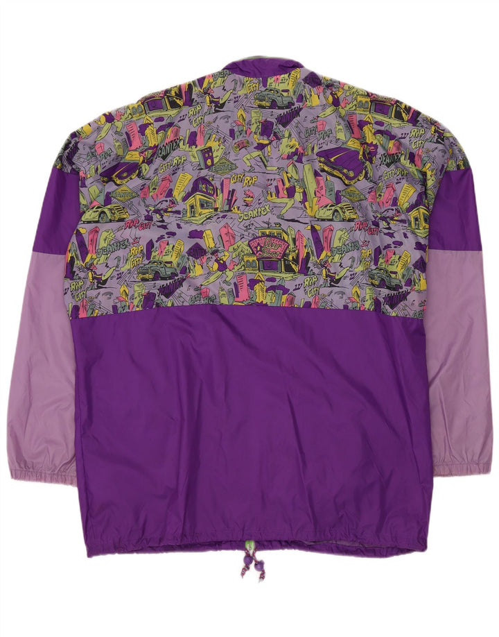 J JEANTEX Męska kurtka przeciwdeszczowa o luźnym kroju UK 40, duży fioletowy blok kolorów